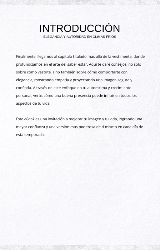 Elegancia & Autoridad en climas frios