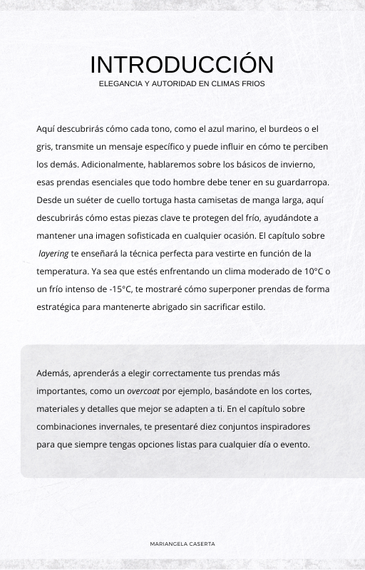 Elegancia & Autoridad en climas frios